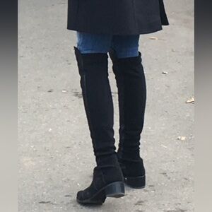 Stuart Weitzman 50/50 Black Over the Knee Boots